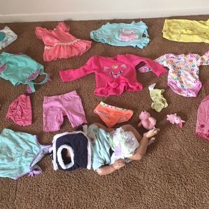 Baby stuff that comes with a baby that looks real